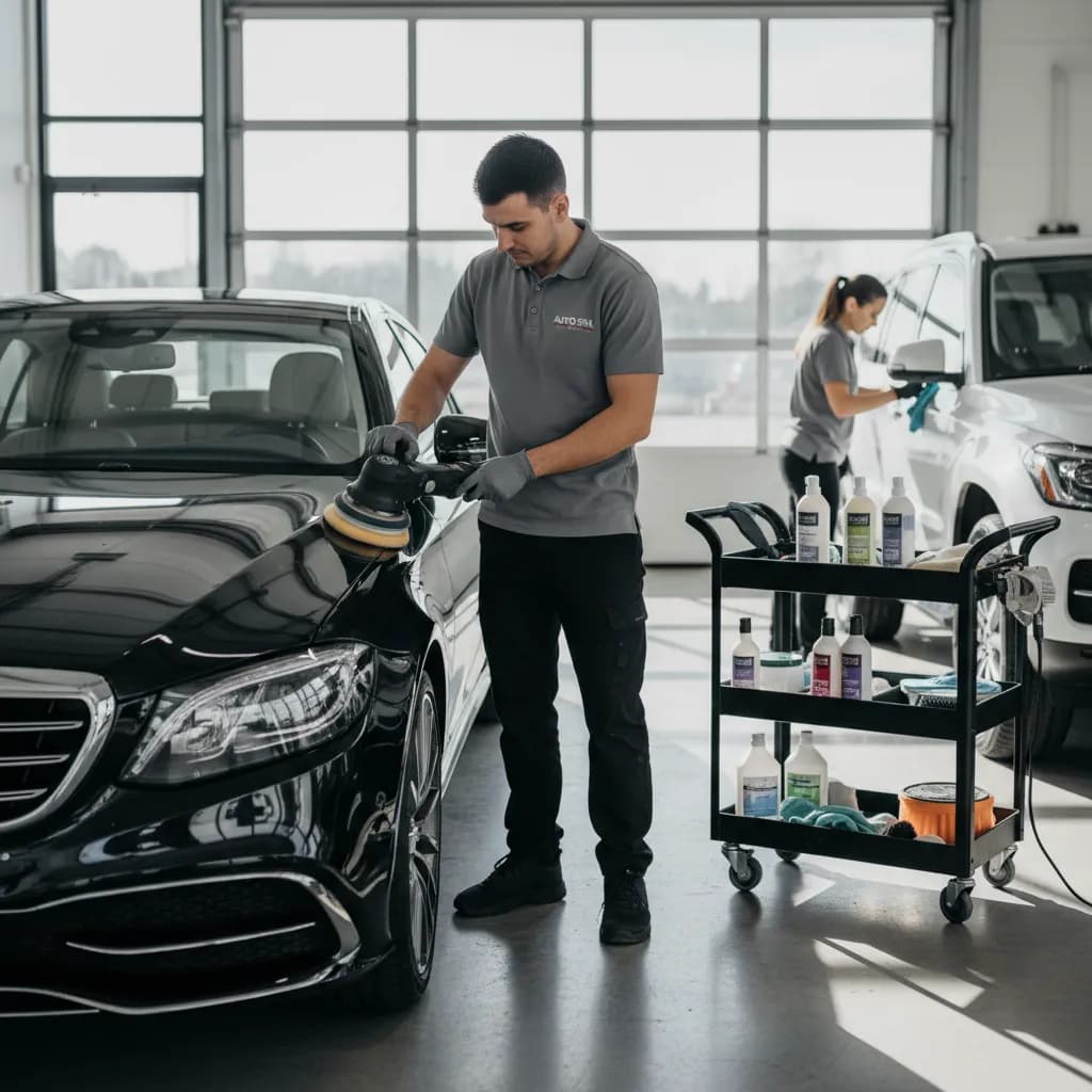 Auto Detailer at work