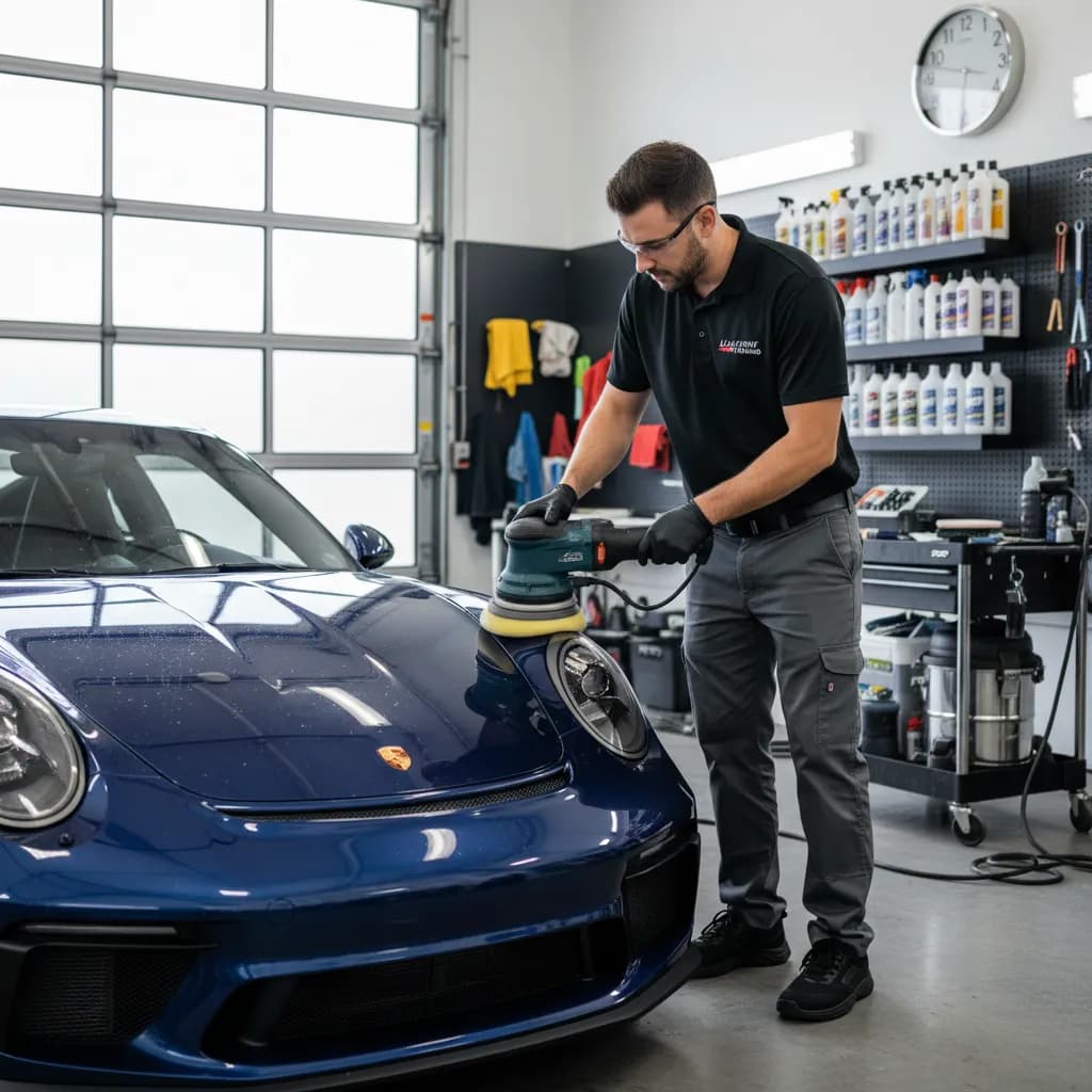 Auto Detailer at work