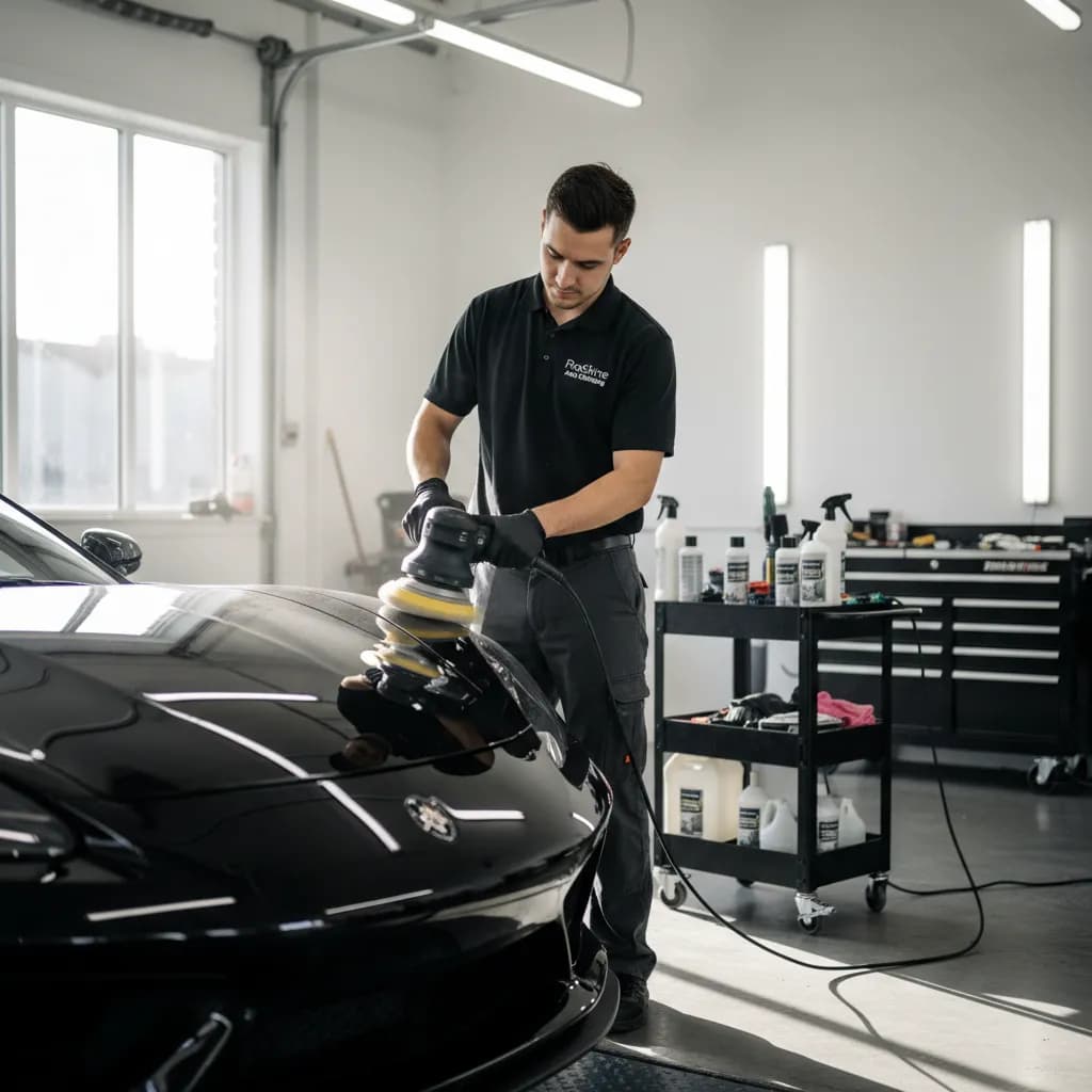 Auto Detailer at work