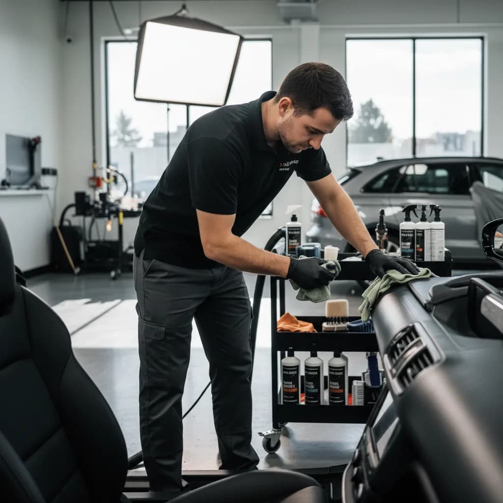 Auto Detailer at work