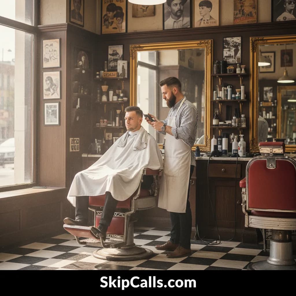 Barber at work