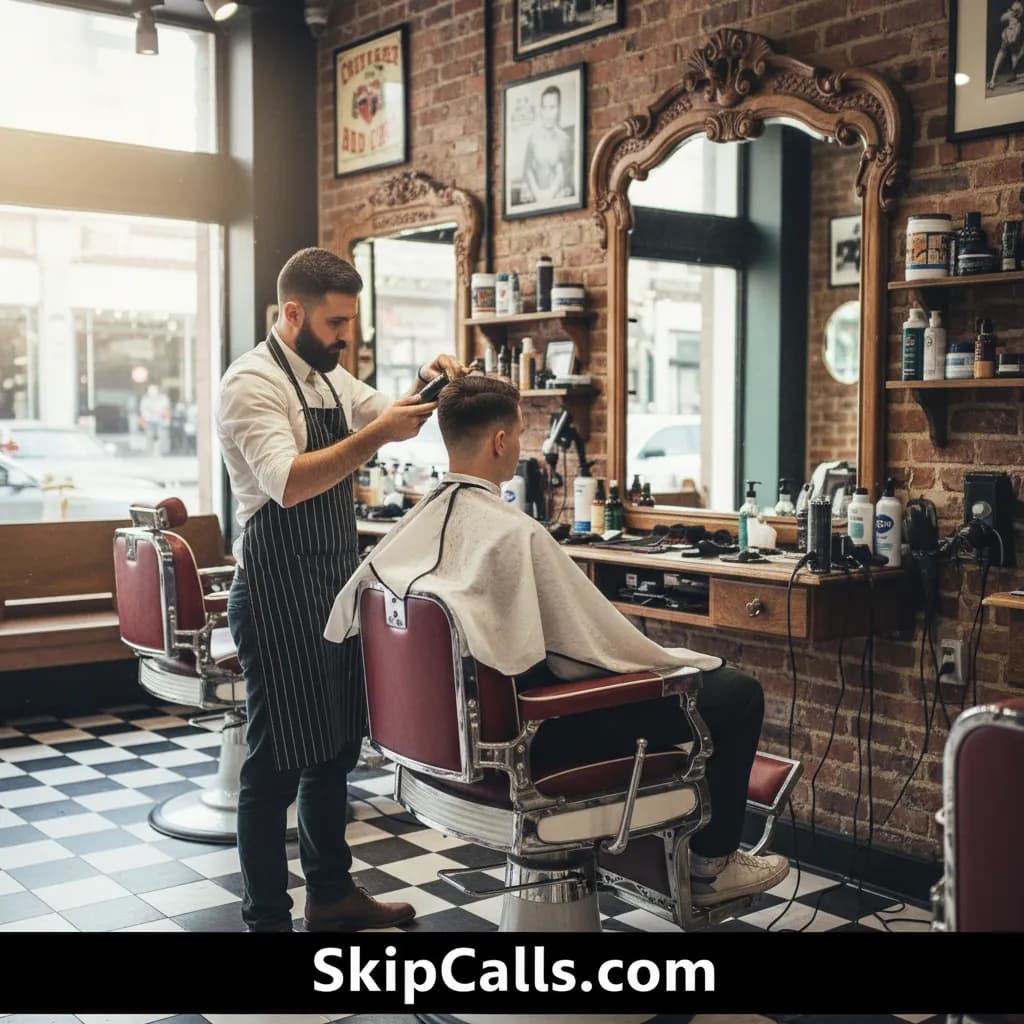Barber at work
