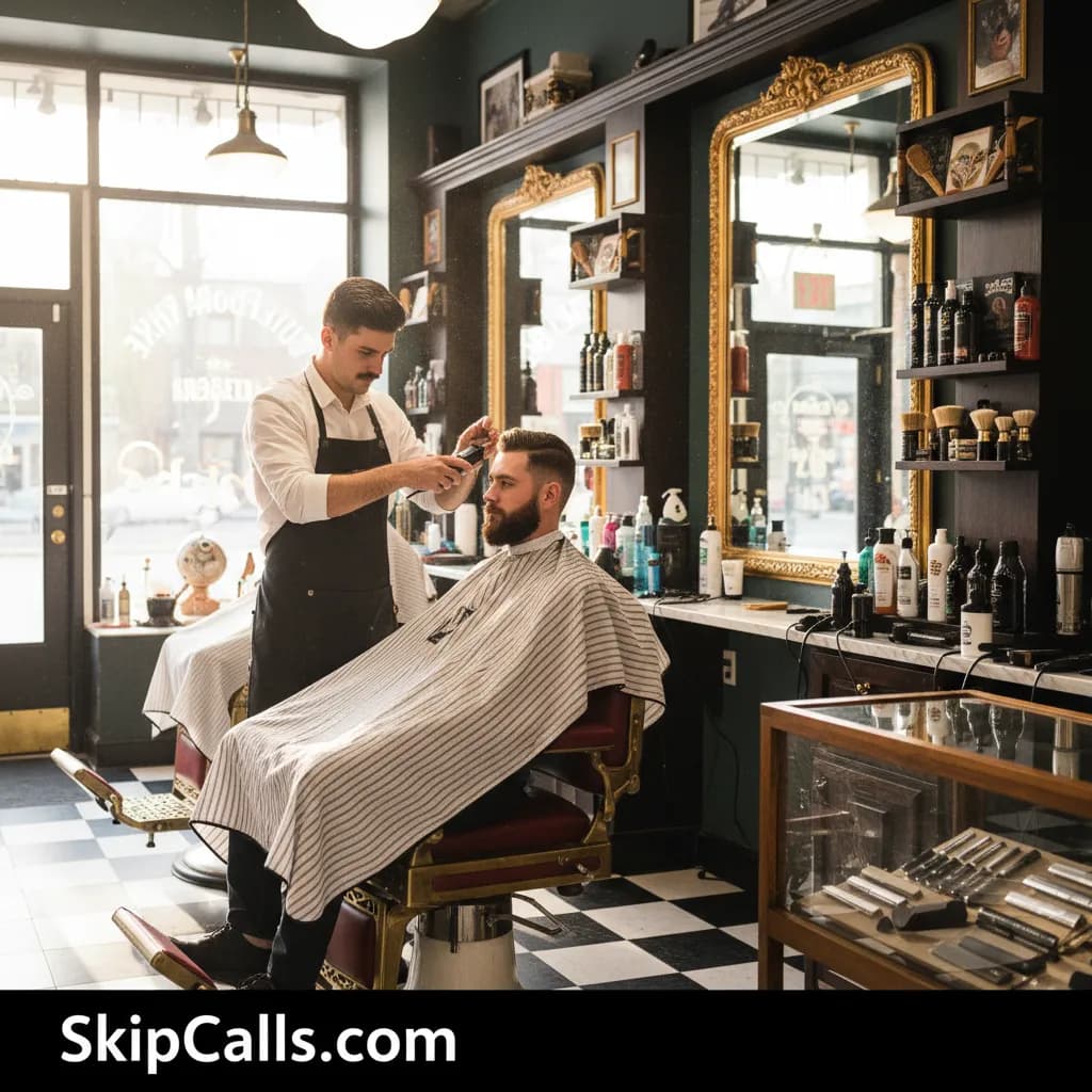 Barber at work