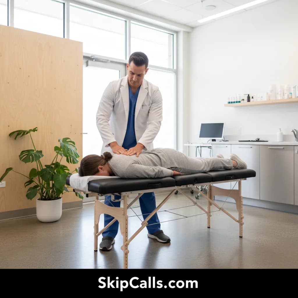 Chiropractor at work