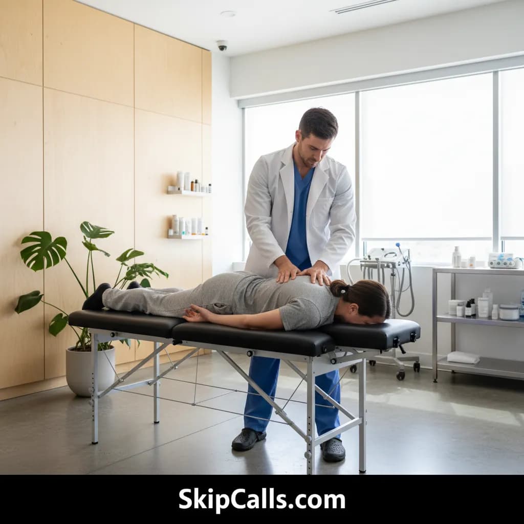 Chiropractor at work