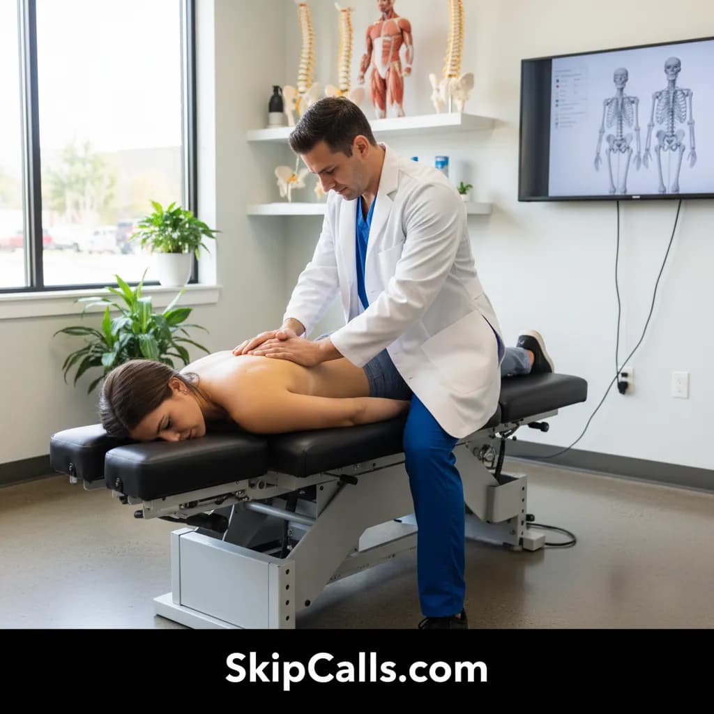 Chiropractor at work