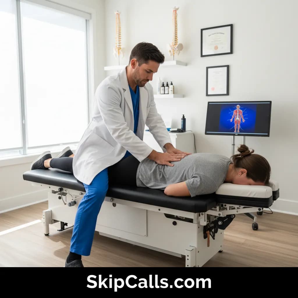 Chiropractor at work