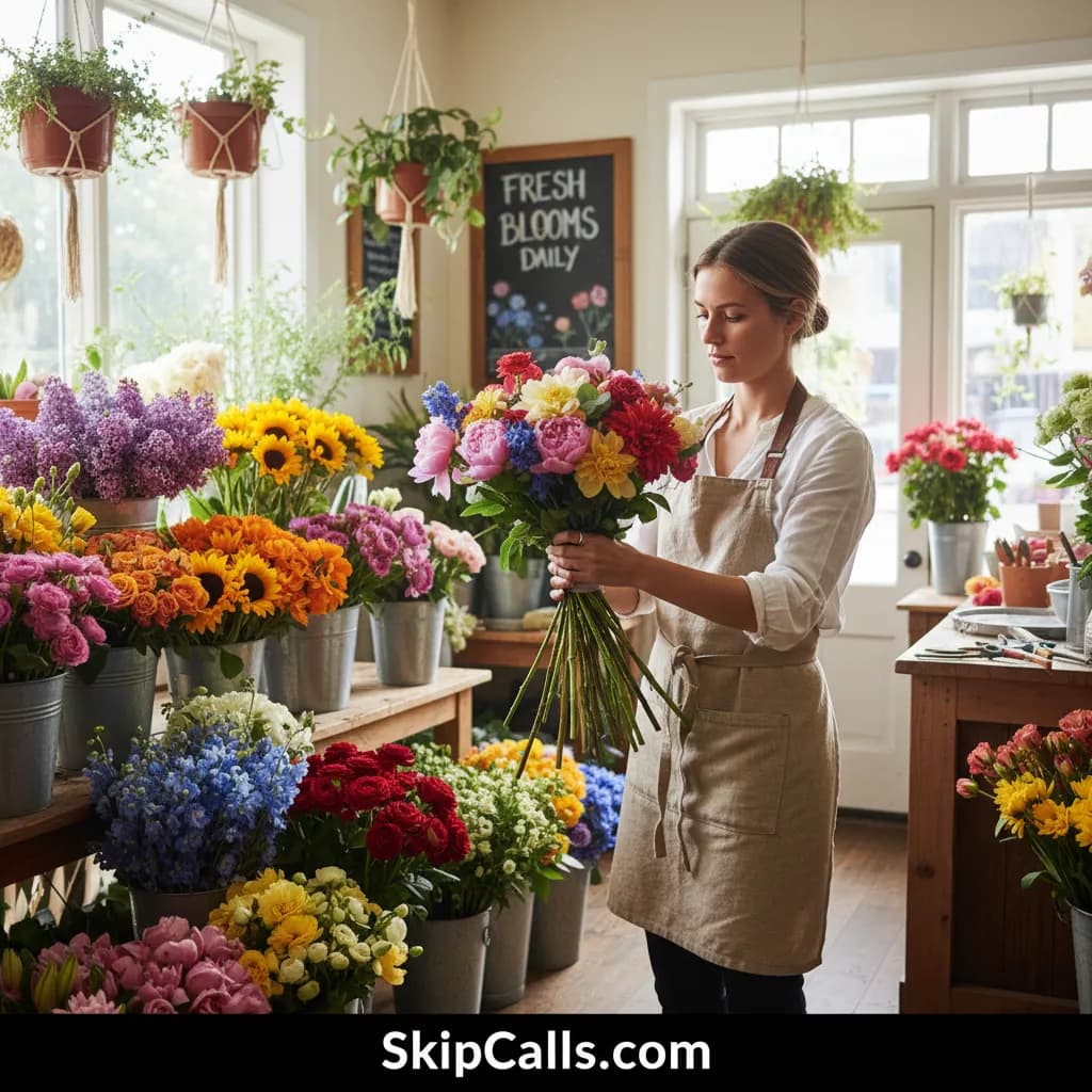 Florist at work