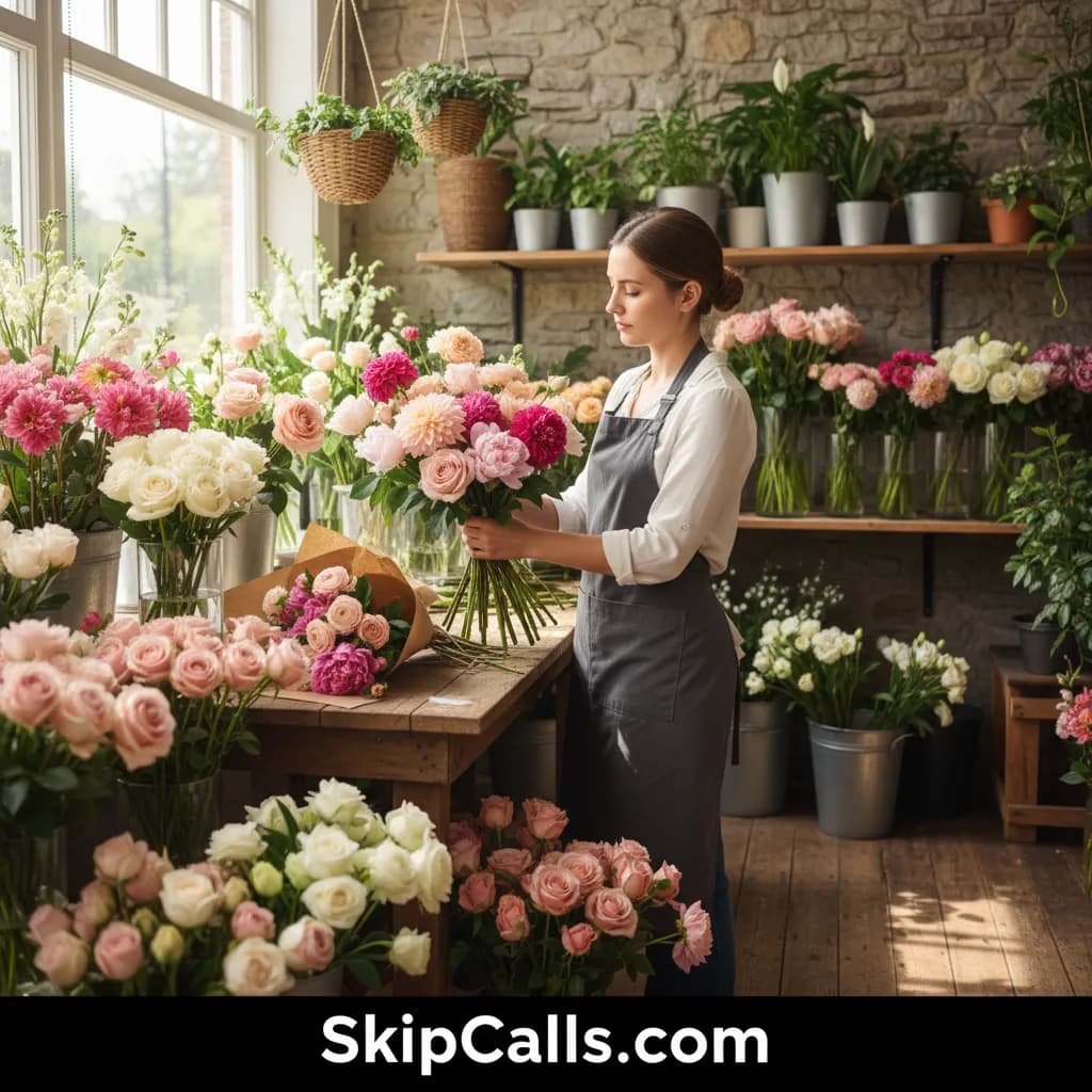 Florist at work