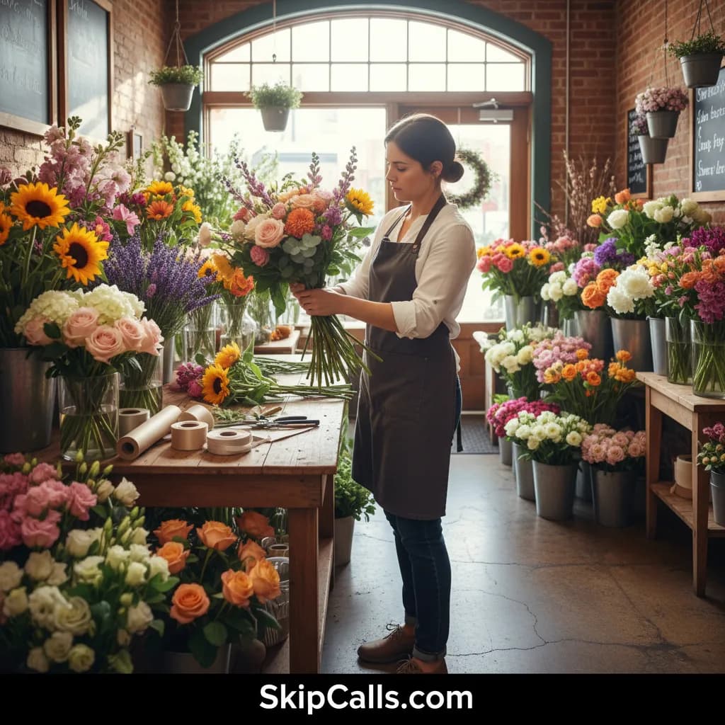 Florist at work
