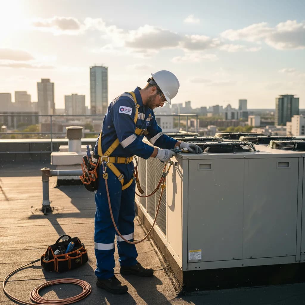 HVAC Technician at work