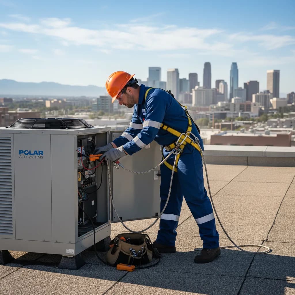 HVAC Technician at work