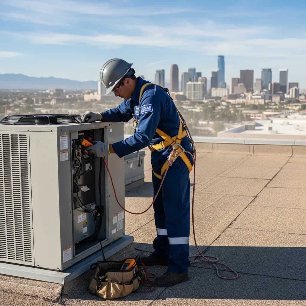 HVAC Technician at work