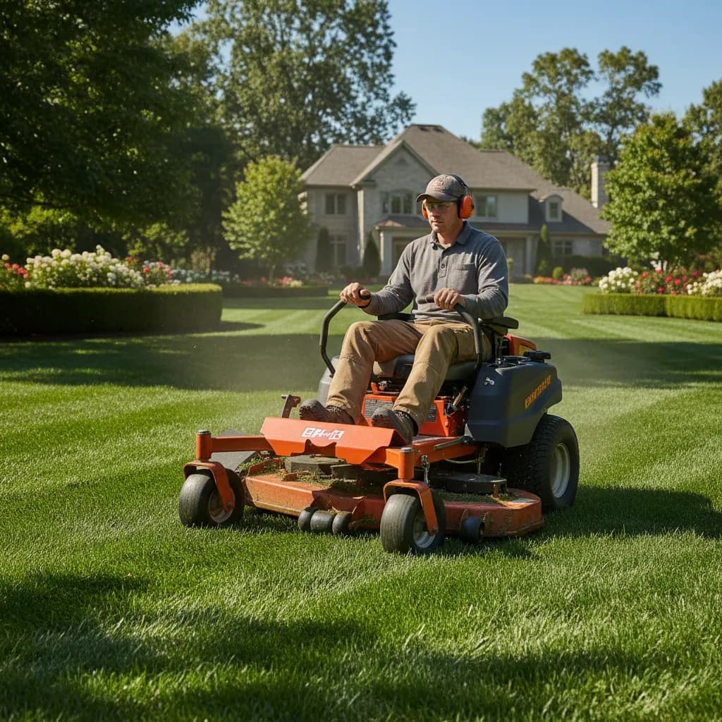 Lawn Care Professional at work
