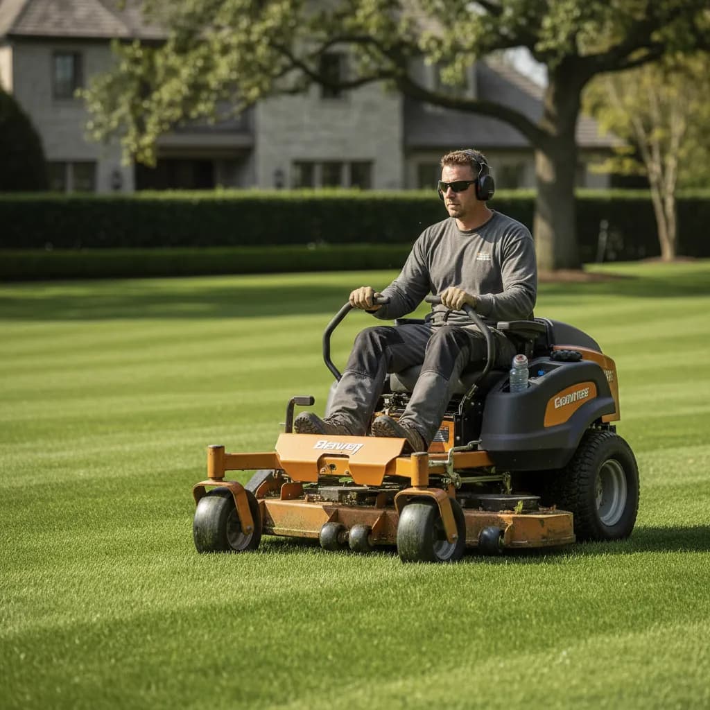 Lawn Care Professional at work
