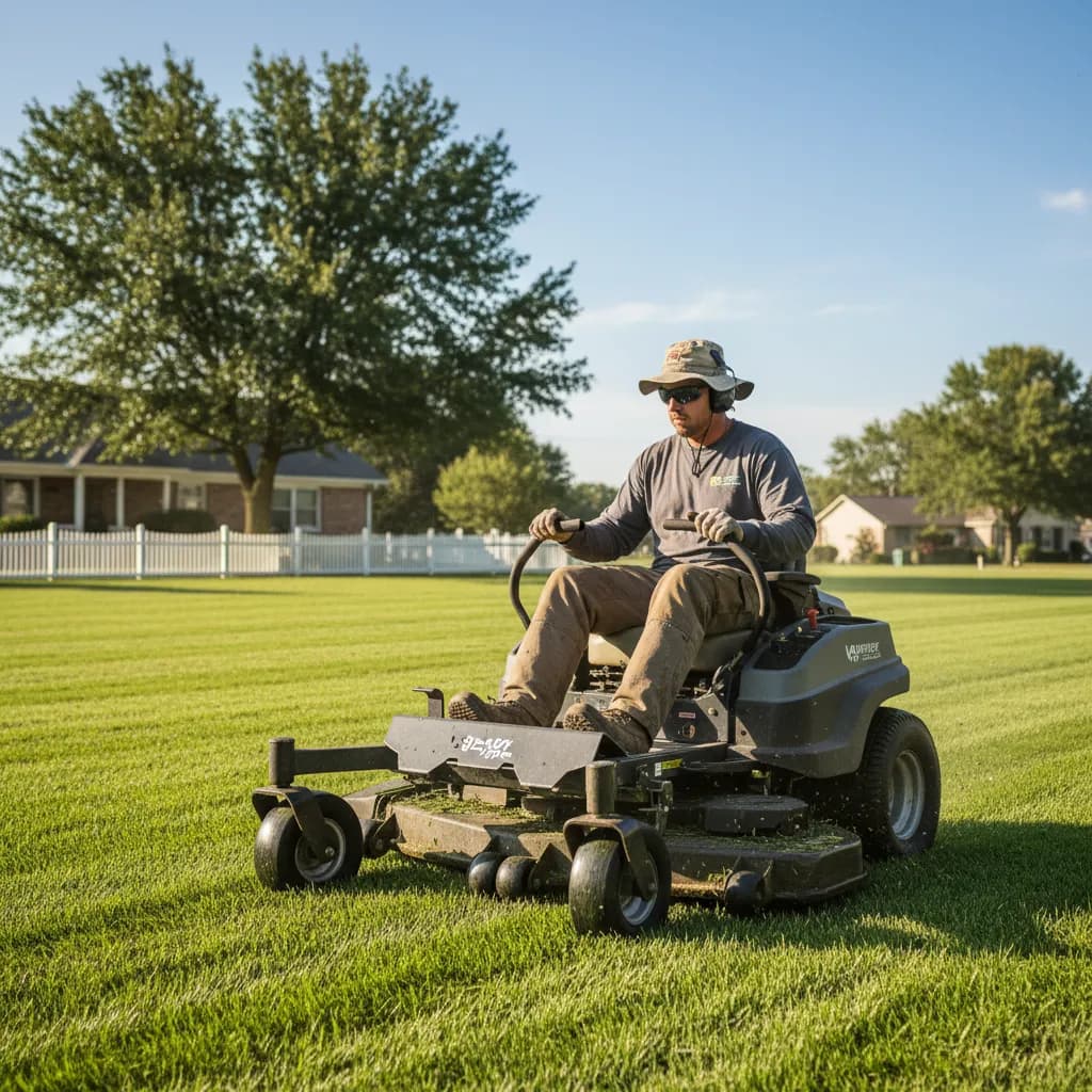 Lawn Care Professional at work