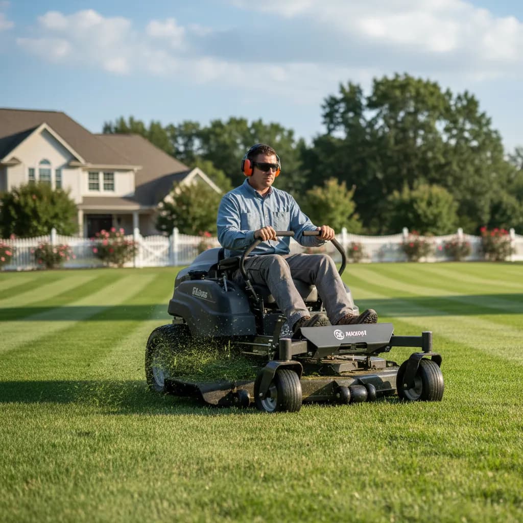 Lawn Care Professional at work