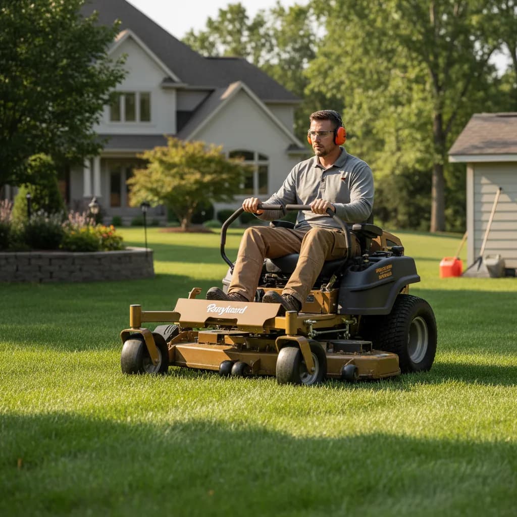 Lawn Care Professional at work