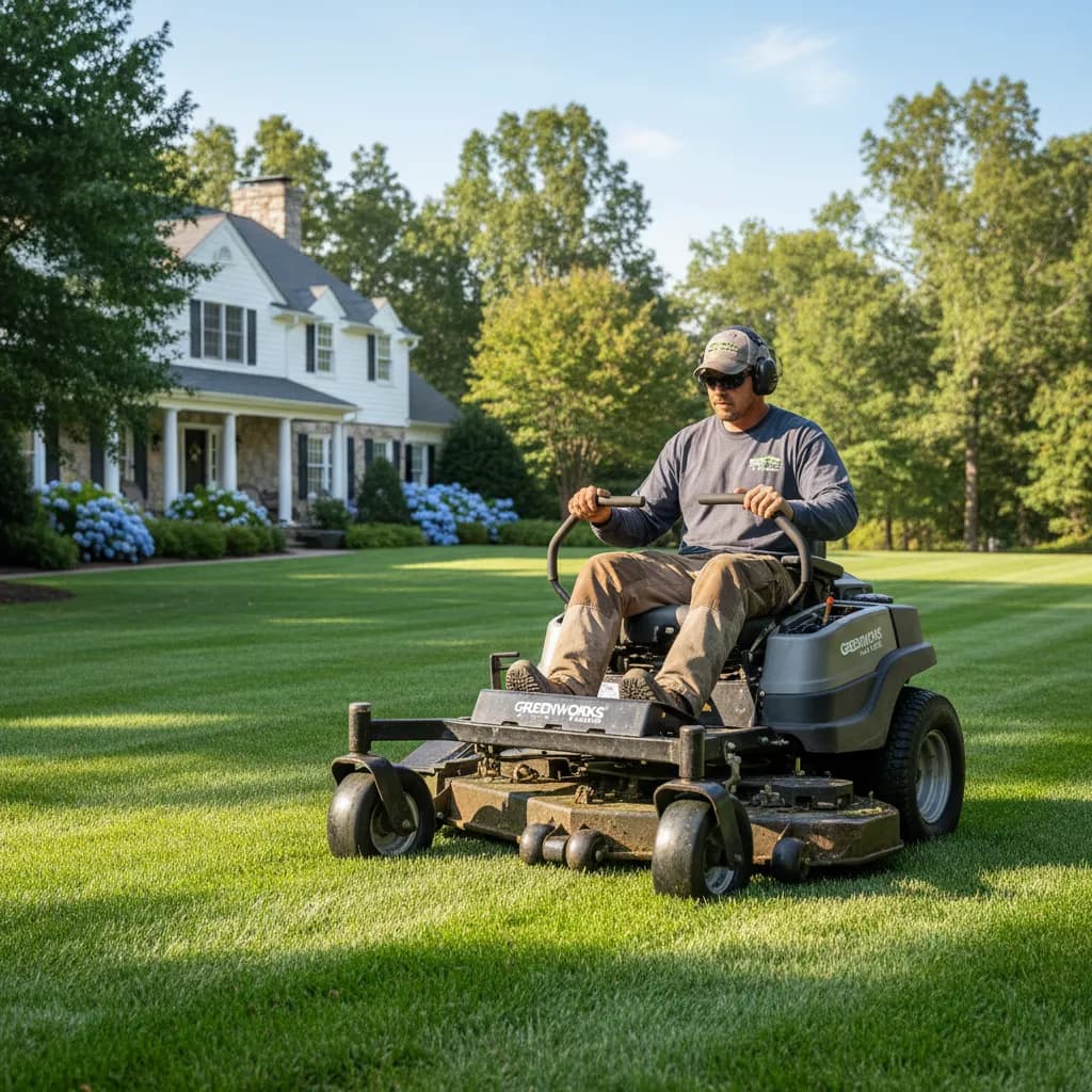 Lawn Care Professional at work
