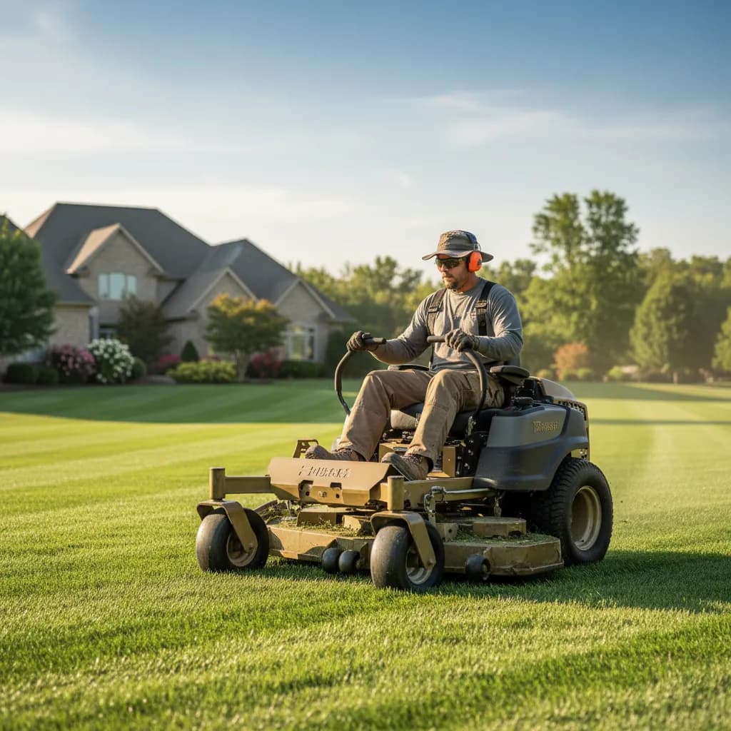 Lawn Care Professional at work