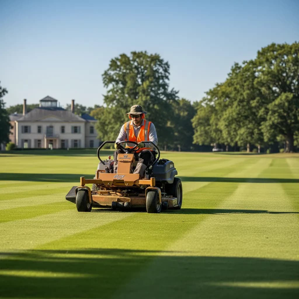 Lawn Care Professional at work