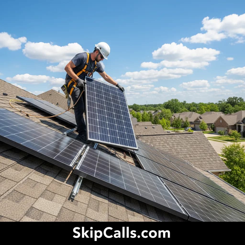 Solar Installer at work