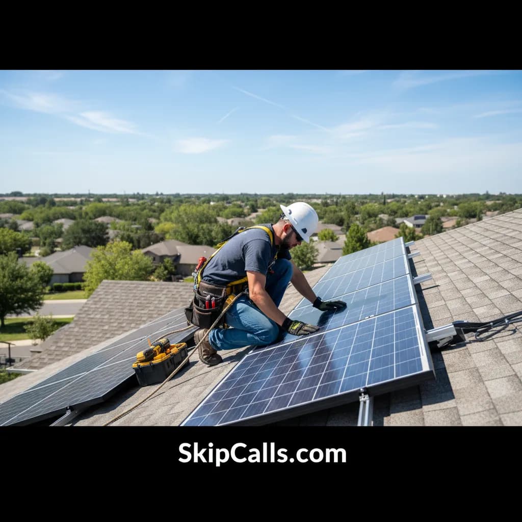 Solar Installer at work