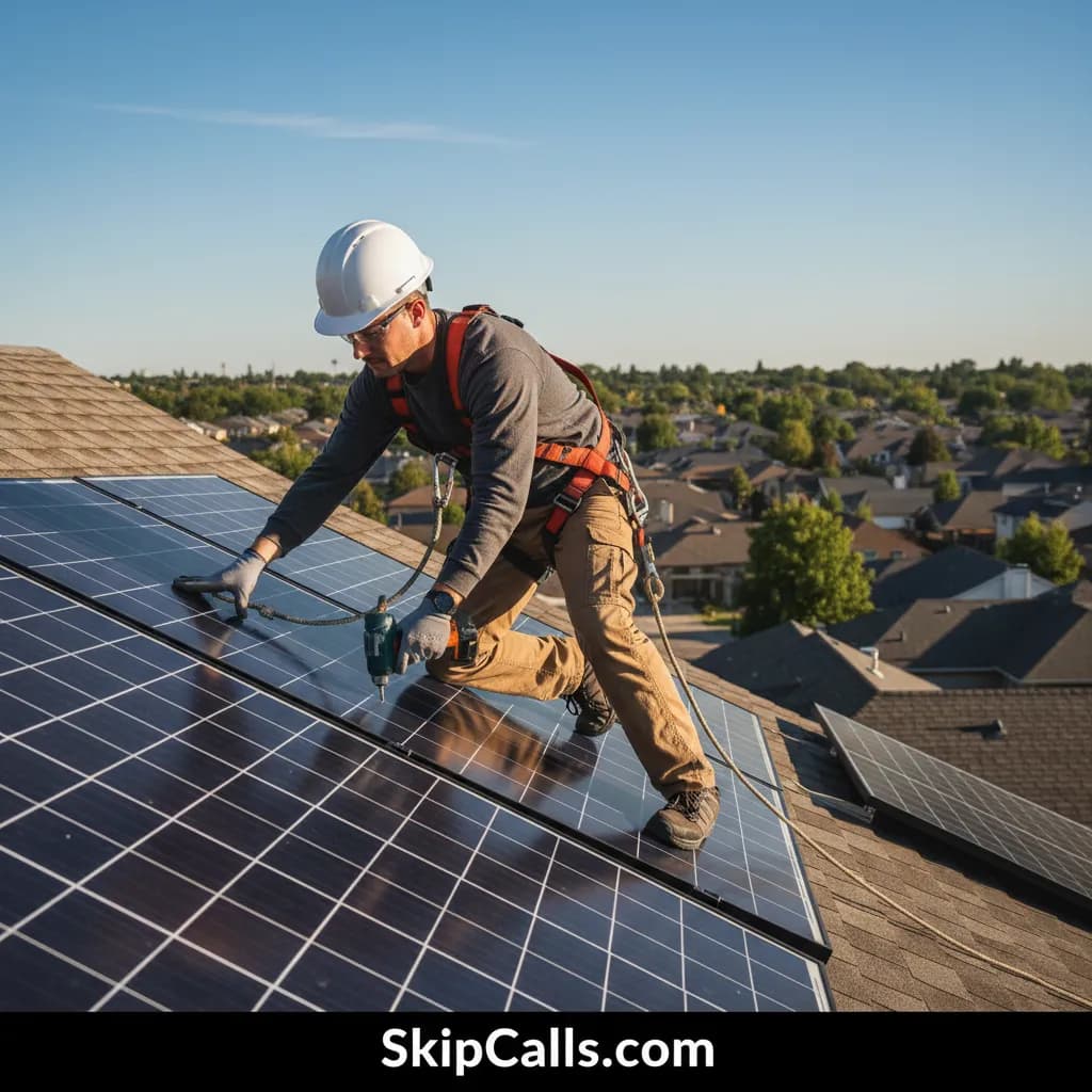 Solar Installer at work