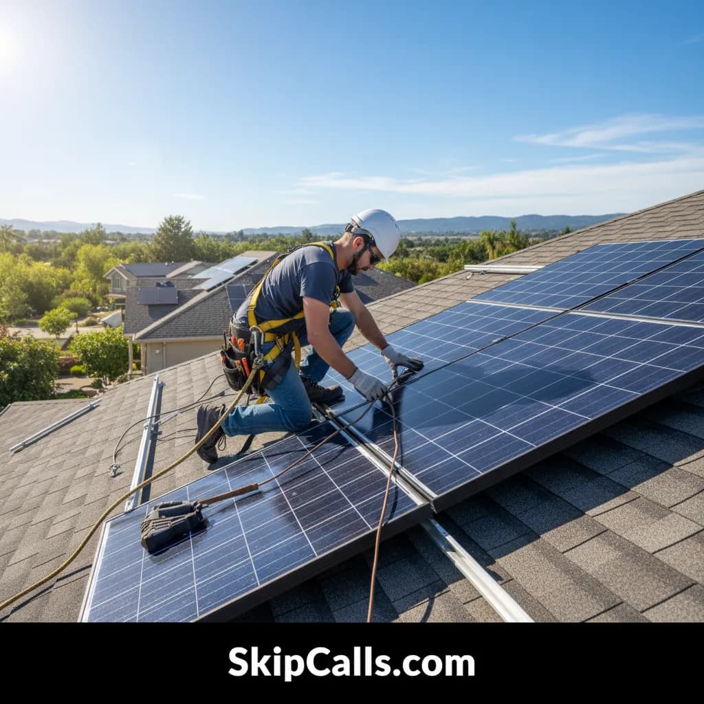 Solar Installer at work