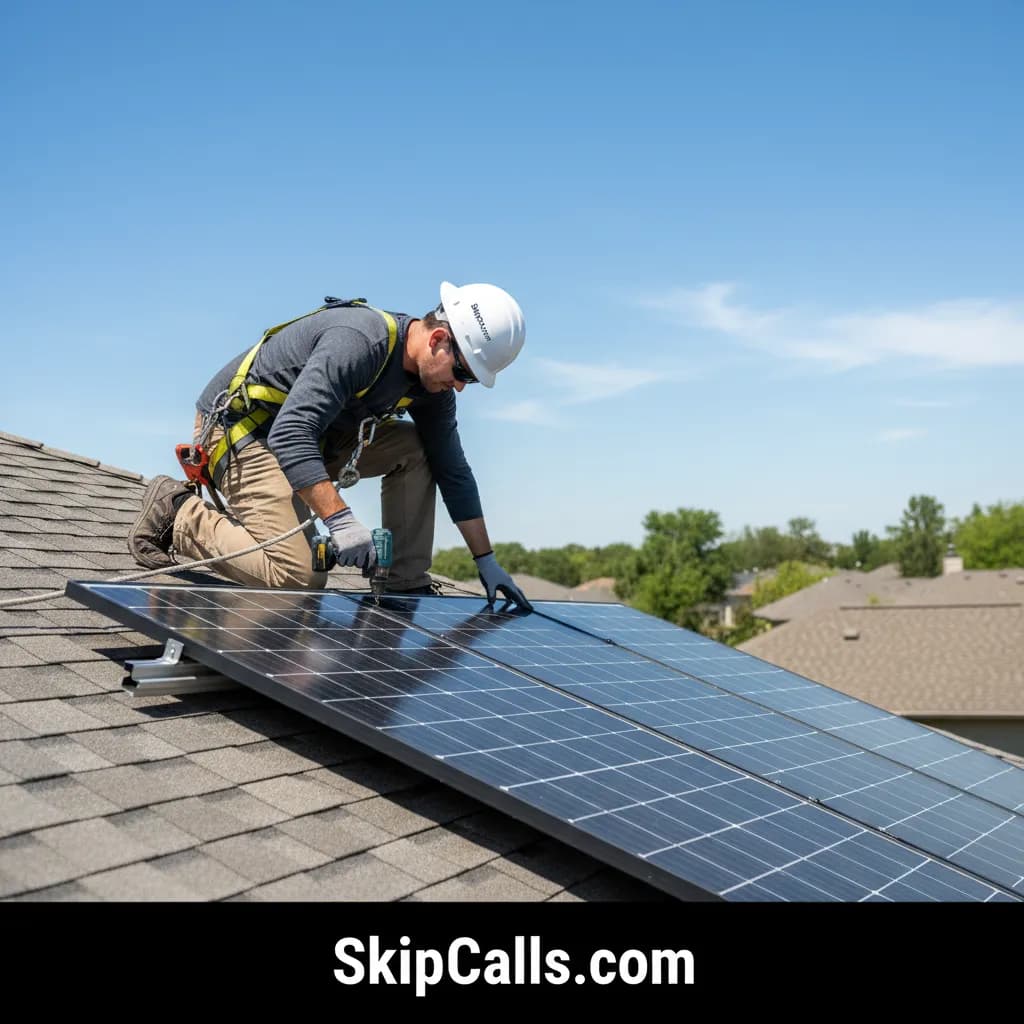 Solar Installer at work