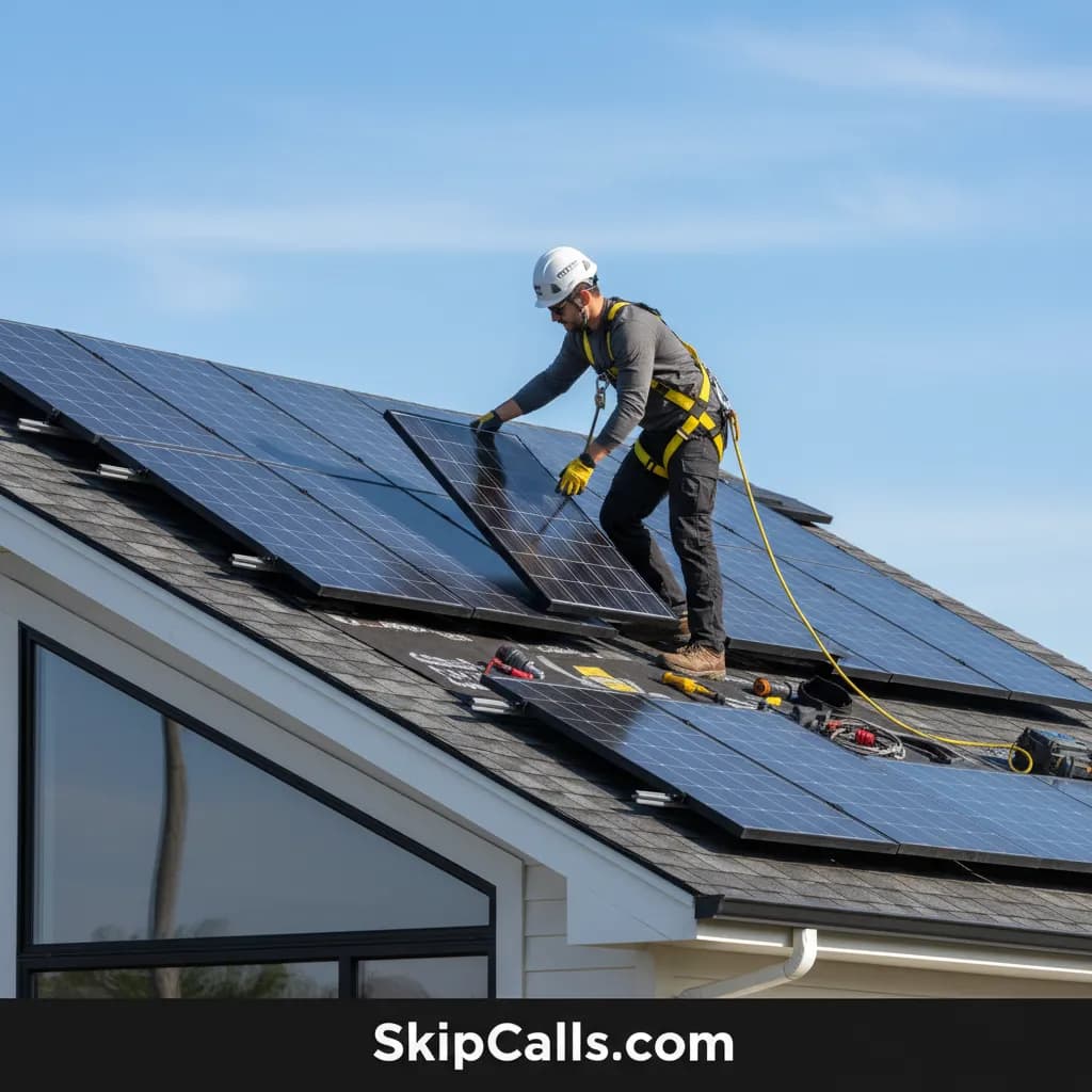 Solar Installer at work
