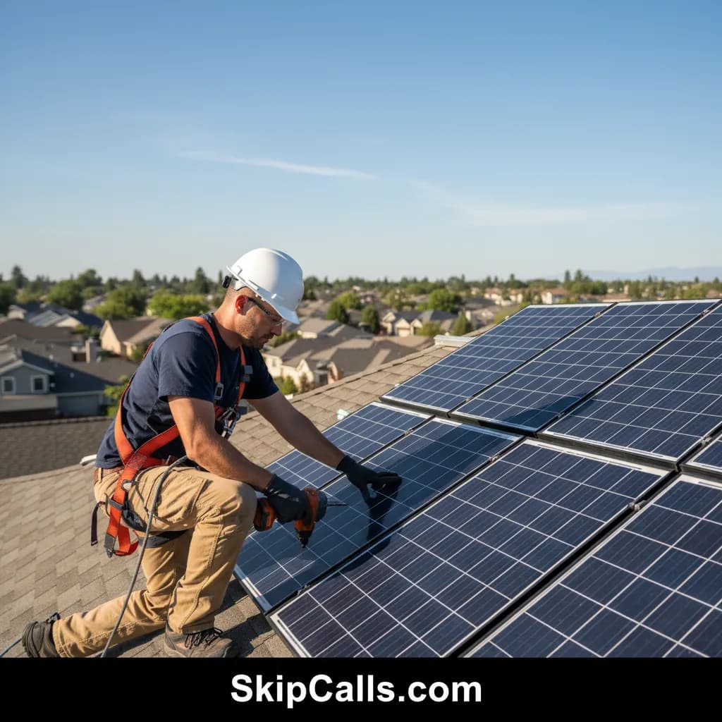 Solar Installer at work