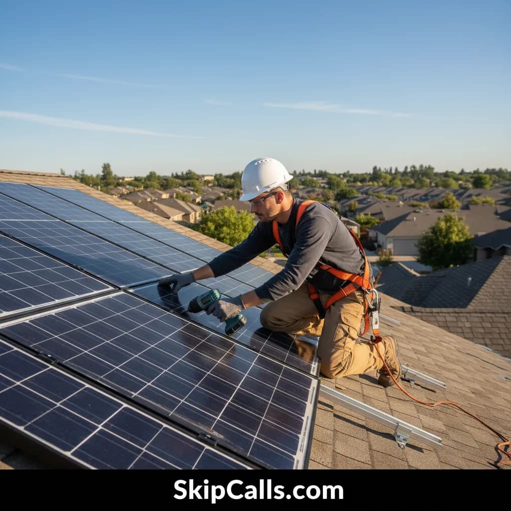 Solar Installer at work