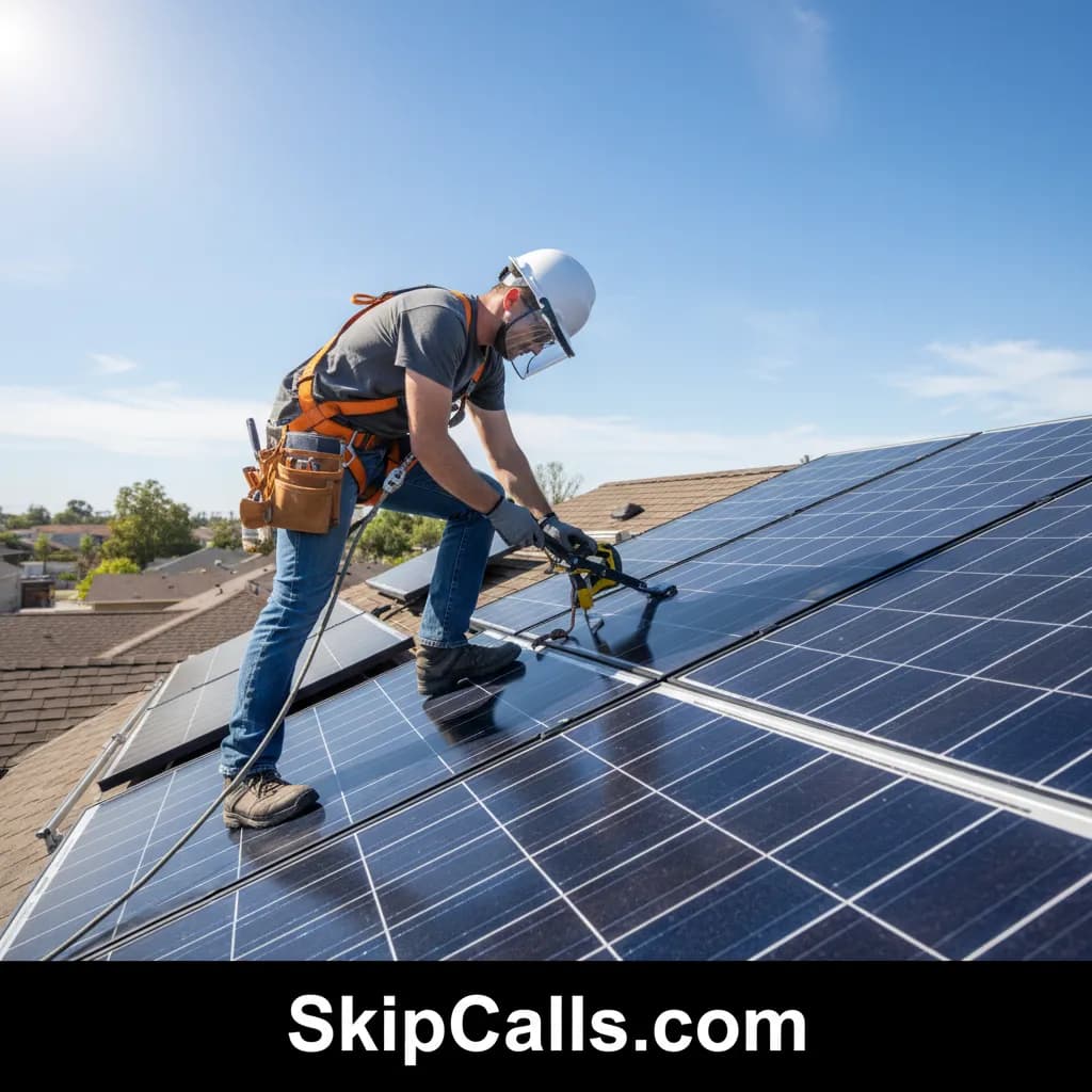 Solar Installer at work