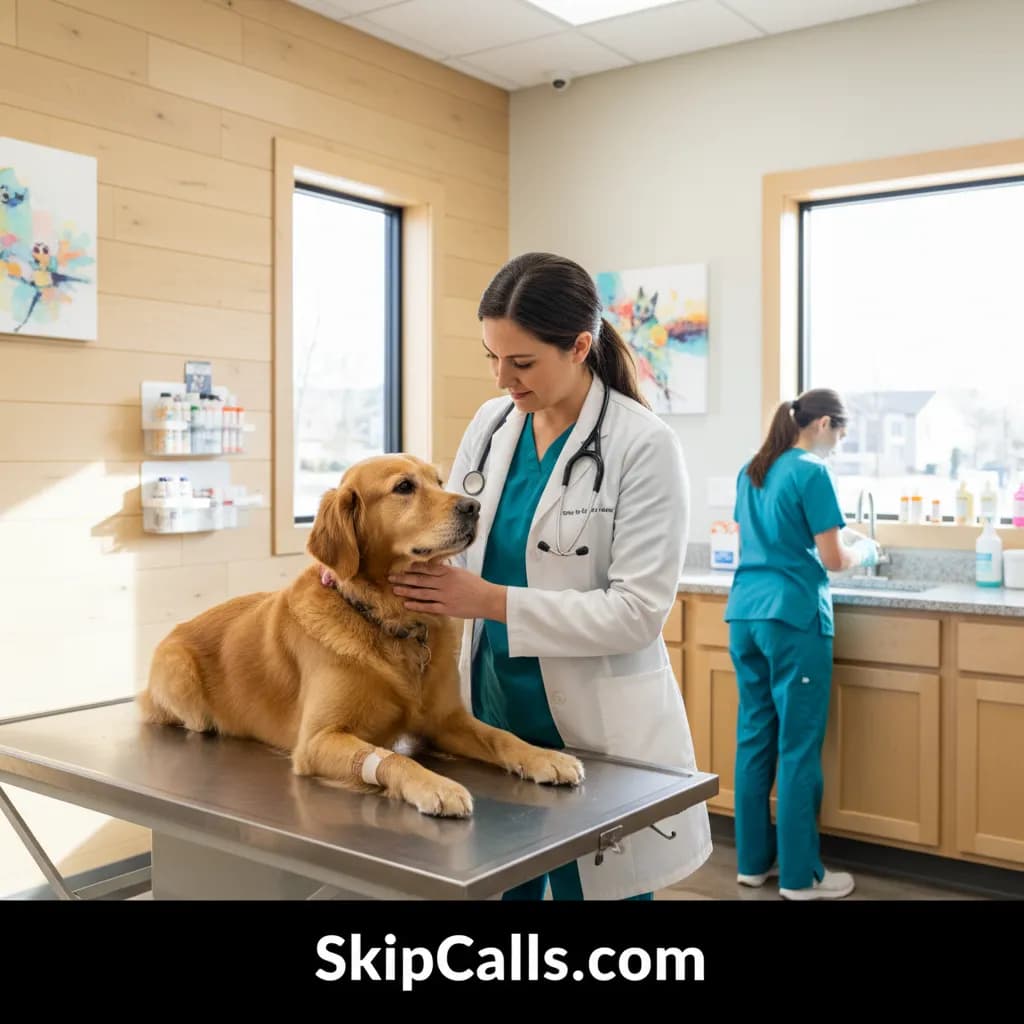 Veterinarian at work