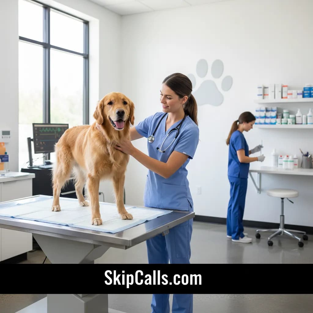 Veterinarian at work