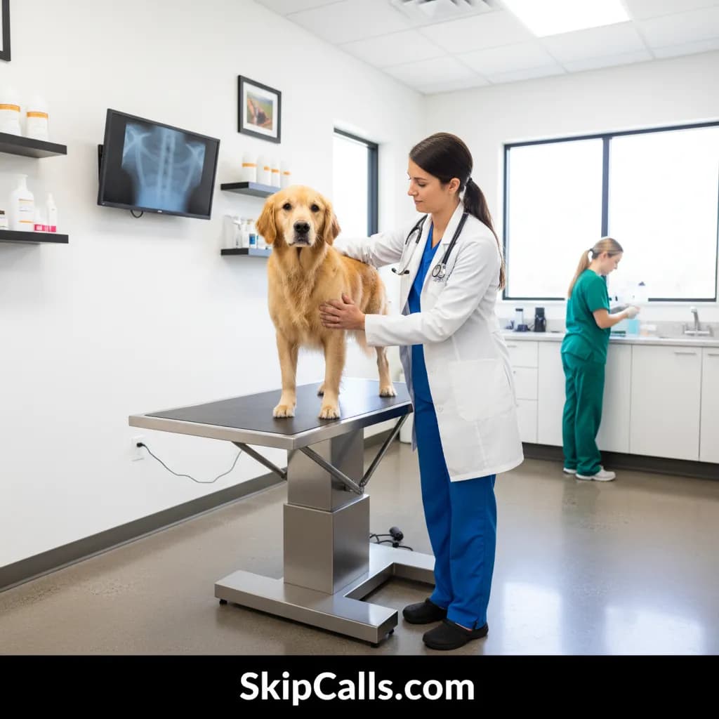 Veterinarian at work