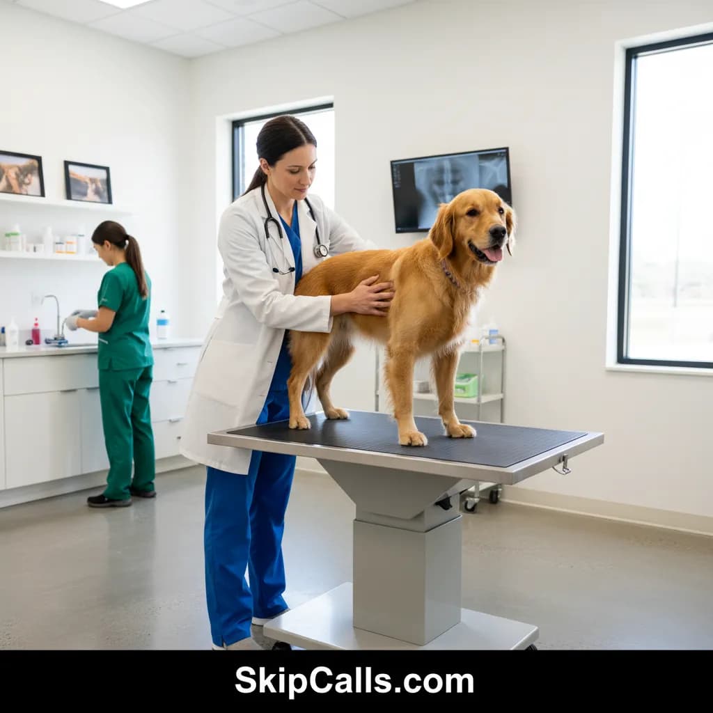 Veterinarian at work