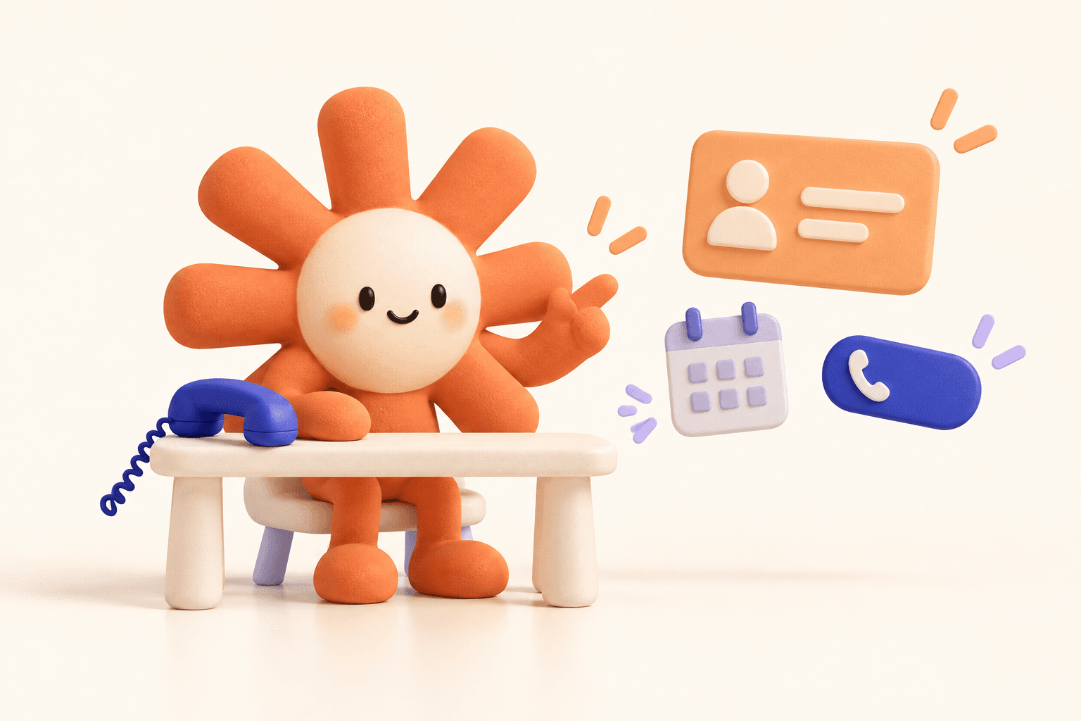 Claude guiding phone receptionist setup