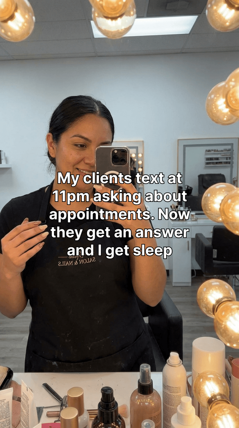 Contractor on the job while calls are handled