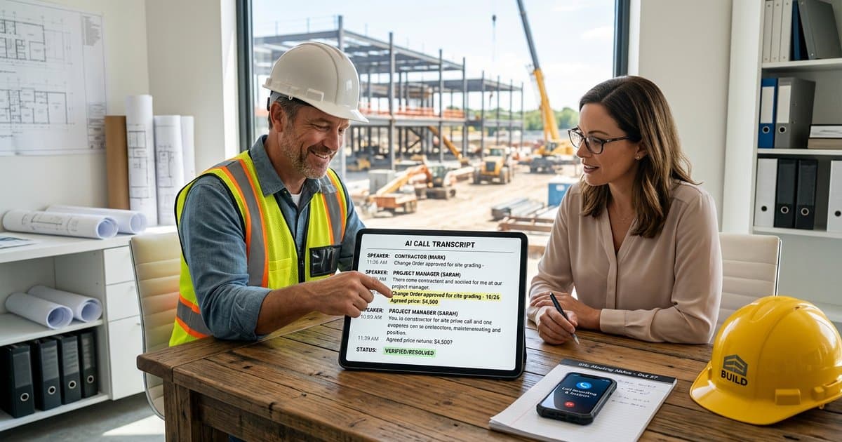 The Contractor’s Safety Net: How AI Call Transcripts End “He Said, She Said” Disputes