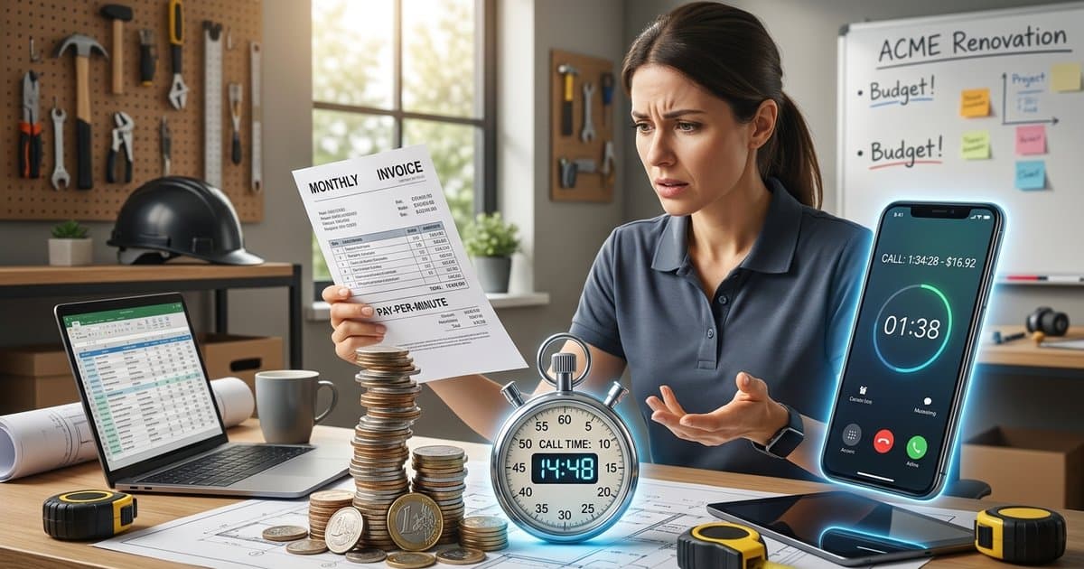 The Pay-Per-Minute Trap: Why Contractors Are Overpaying for AI Phone Answering Services