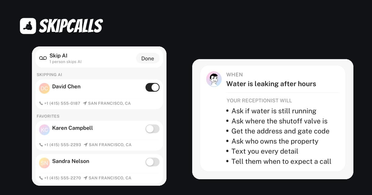 Skip AI and Skills: Let Family Bypass Your AI Receptionist and Script Your Tricky Calls