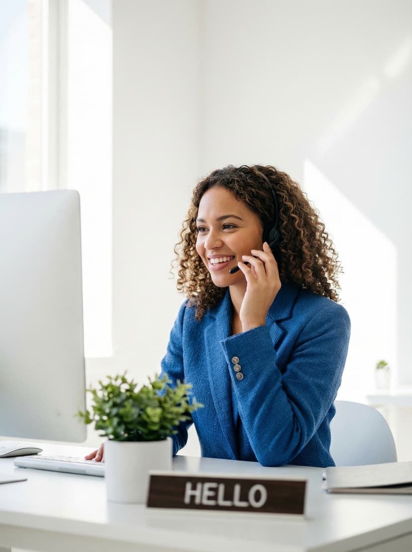 AI virtual receptionist answering calls for businesses in Jackson