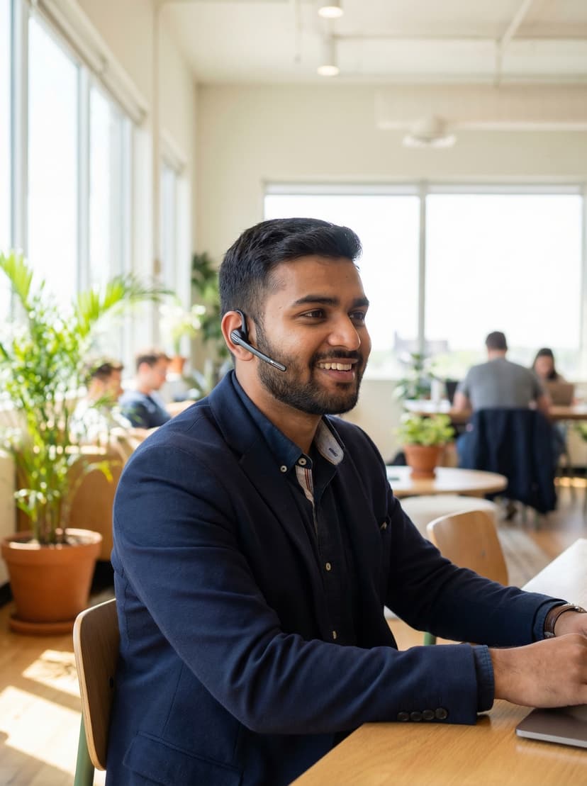 AI virtual receptionist answering calls for businesses in Akron