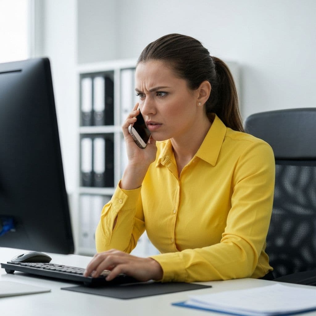 Worker dealing with spam calls