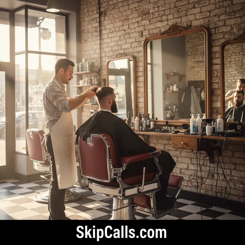 Barber at work