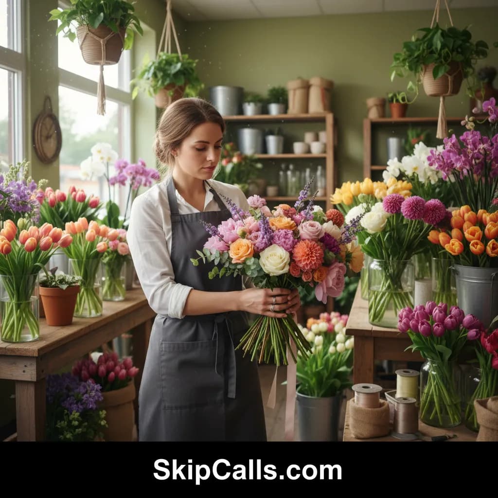 Florist at work
