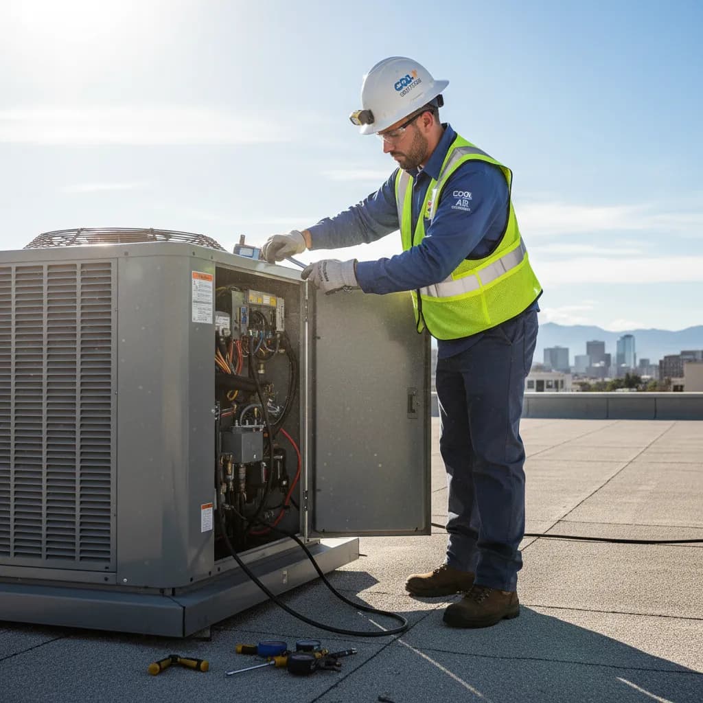 HVAC Technician at work