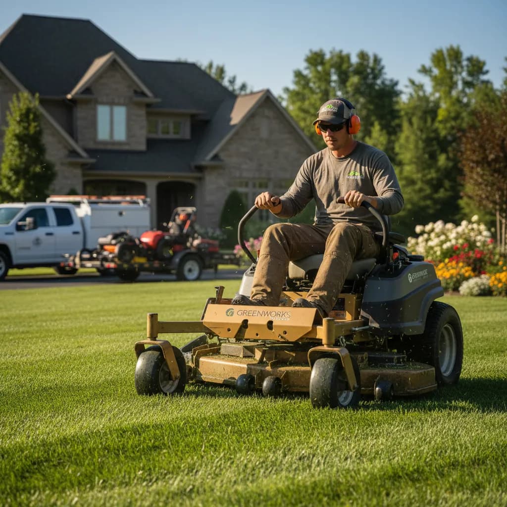 Lawn Care Professional at work